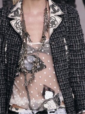 Chanel CC Camellia Tweed Runway Jacket